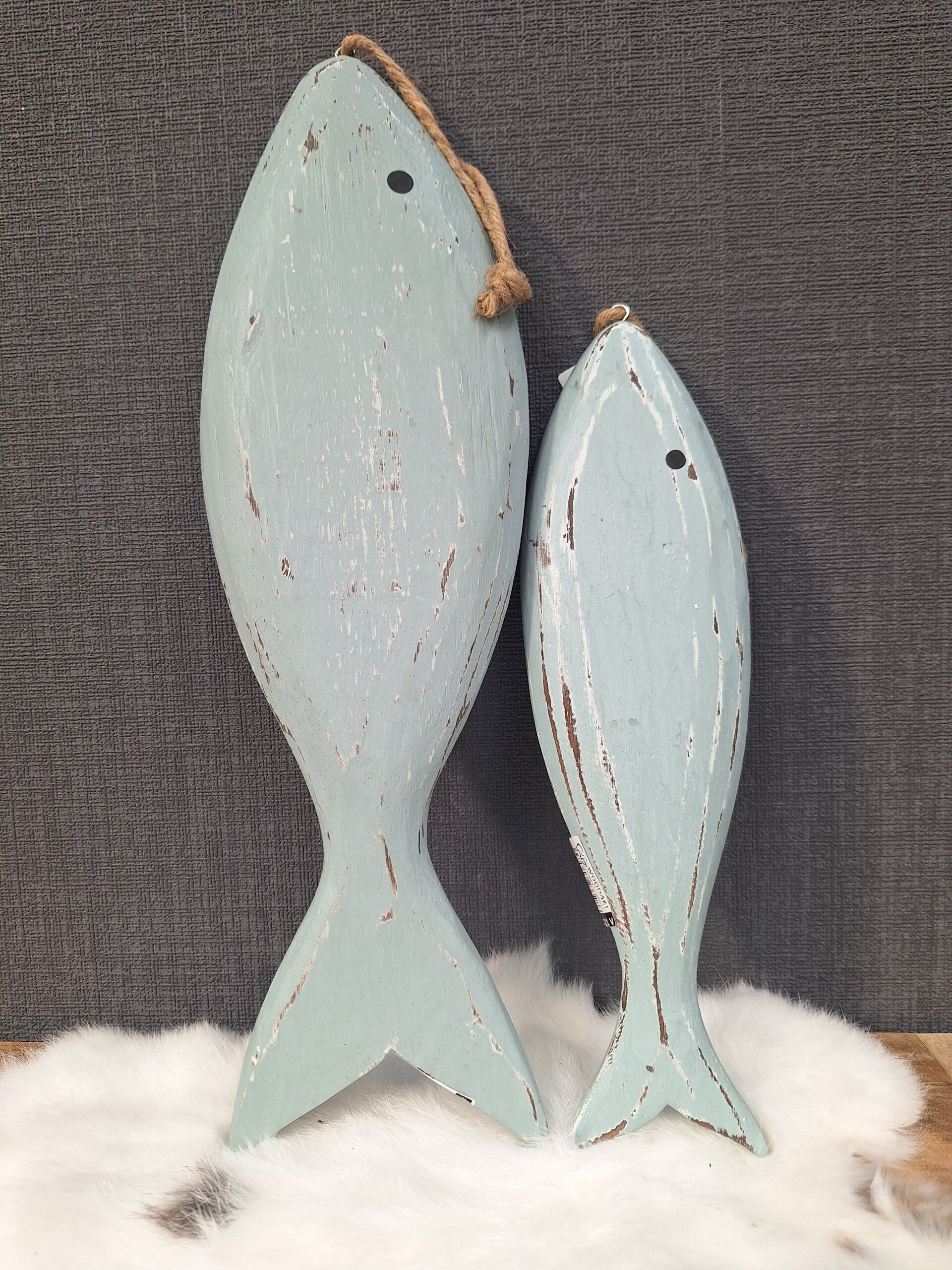 Vis hangend | Zee blauw | 2 Maten