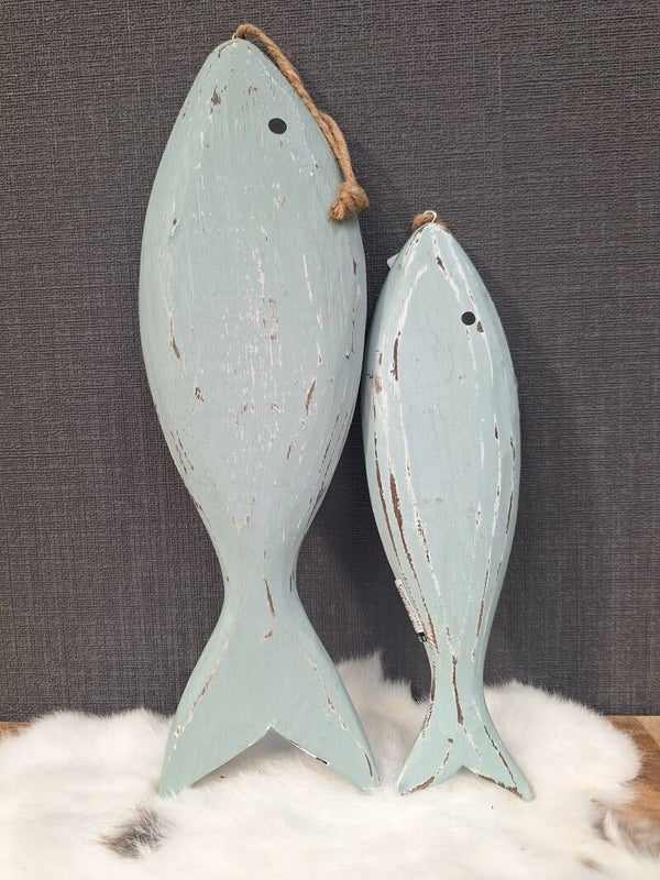 Vis hangend | Zee blauw | 2 Maten