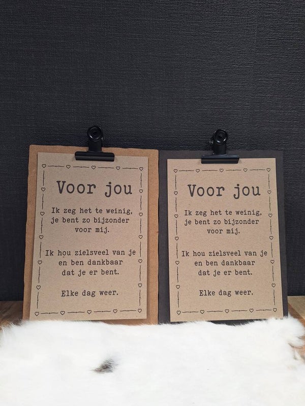 Klembord A5 | Voor jou