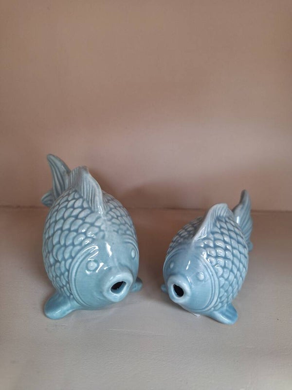 Fish Glee decoratieve vis | Zee blauw & lichtbruin/crème