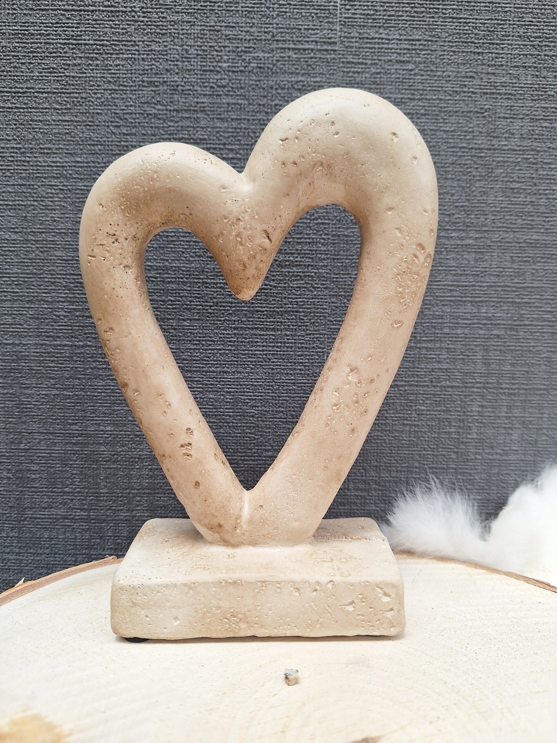 Beeld heart | Beton Beige