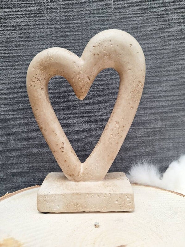 Beeld heart | Beton Beige