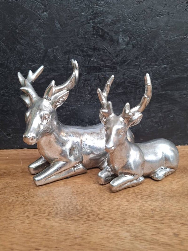 Liggend hert | Zilver | 2 Maten