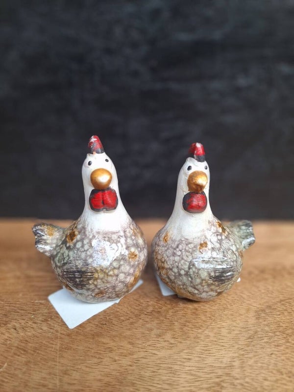 Kip Ravi | Keramiek | Naturel | Set van 2