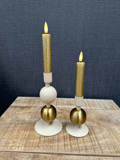 Kandelaar Evie Bulps | Zacht roze | 2 Maten