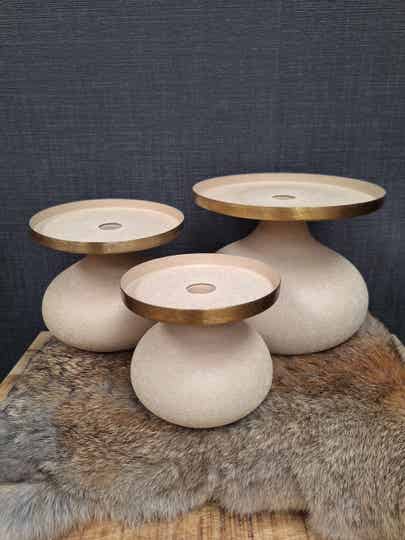 Kandelaar Evie | Zacht roze | 3 Maten