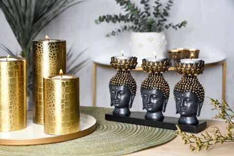 Theelichthouder Gold Tube | 3 Maten