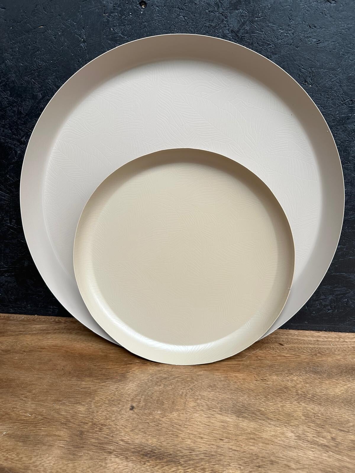 Metalen dienblad | Rond Zand | 2 maten