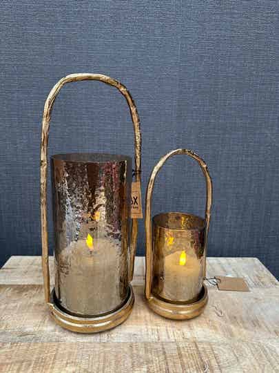 Lantaarn Evalia | 2 Maten | Goud kleurig