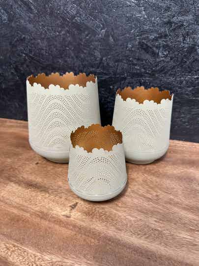 Theelichthouder Drancy | Beige | 3 Maten