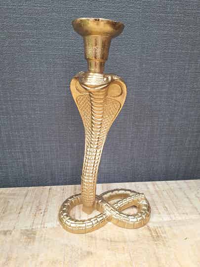 Kandelaar | Cobra | Goudkleur