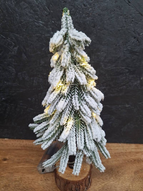 Kerstboom met sneeuw