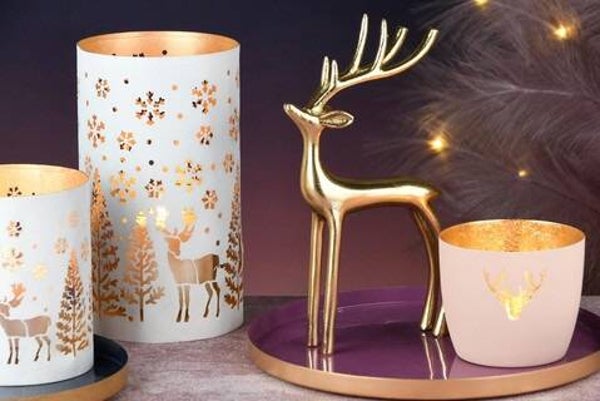 Kaarsenhouder Snow Deer
