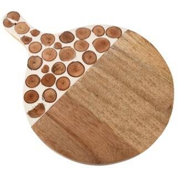 Serveer/borrel plank Timber | Rond | Naturel hout