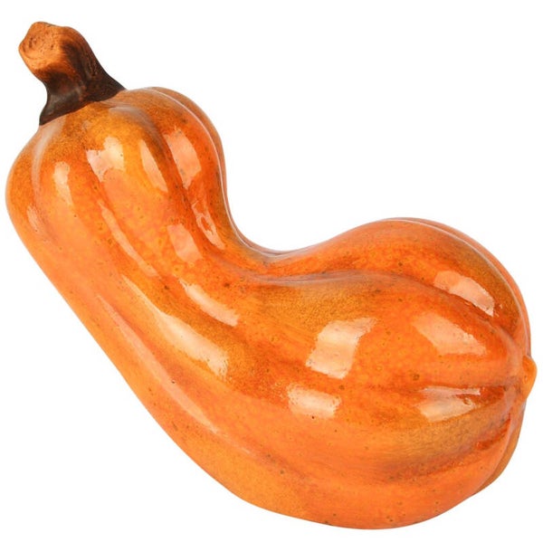 Decoratie pompoen | Keramiek | Oranje