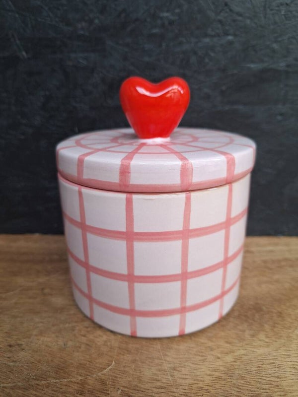Opberg pot hart | Aardewerk |