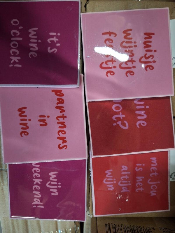 Rekje met 6 Unieke Onderzetters | Stijlvol & Praktisch | Wijn