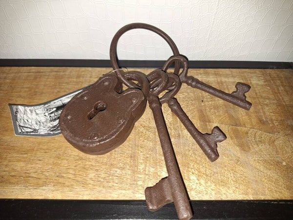 Sleutelbos 8x7x20 cm – Gietijzer | Stoer & Industrieel