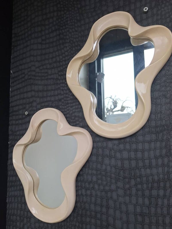 PTMD Spiegel Hannah Crème 30 cm | Organische Wandspiegel