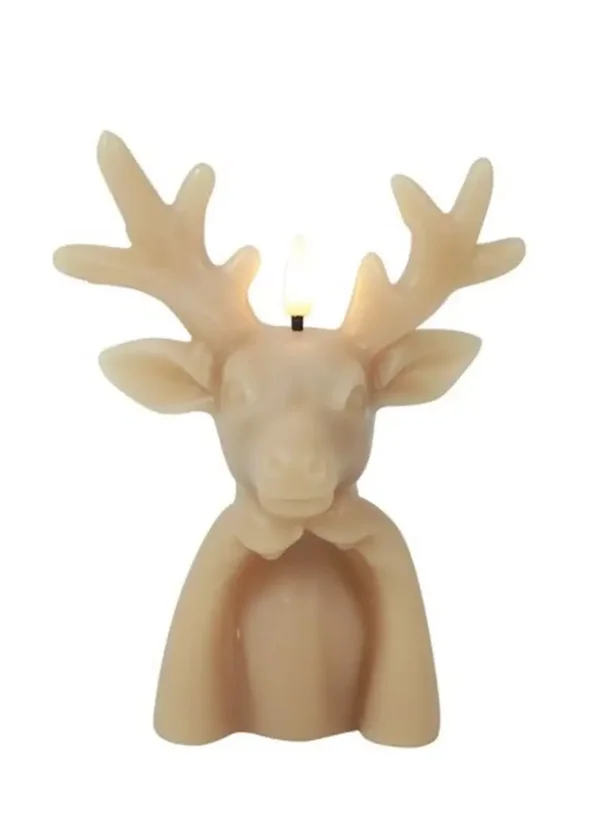 Countryfield LED Kaars Hert Lyon Beige | Sfeervolle Decoratie