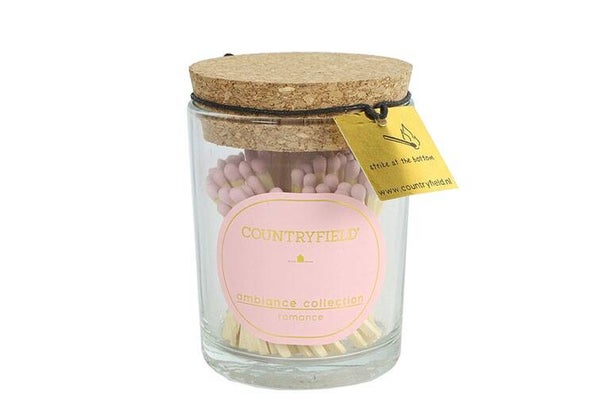 Countryfield Lucifers in glas Romance 100 Stuks