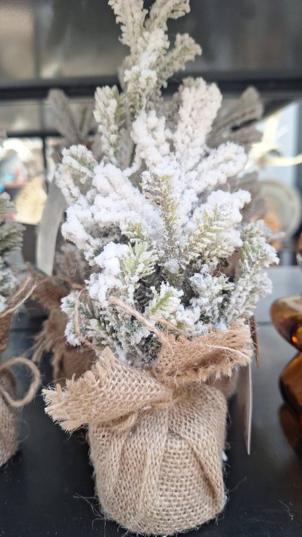 Boltze Home Kunstkerstboom in jute zak