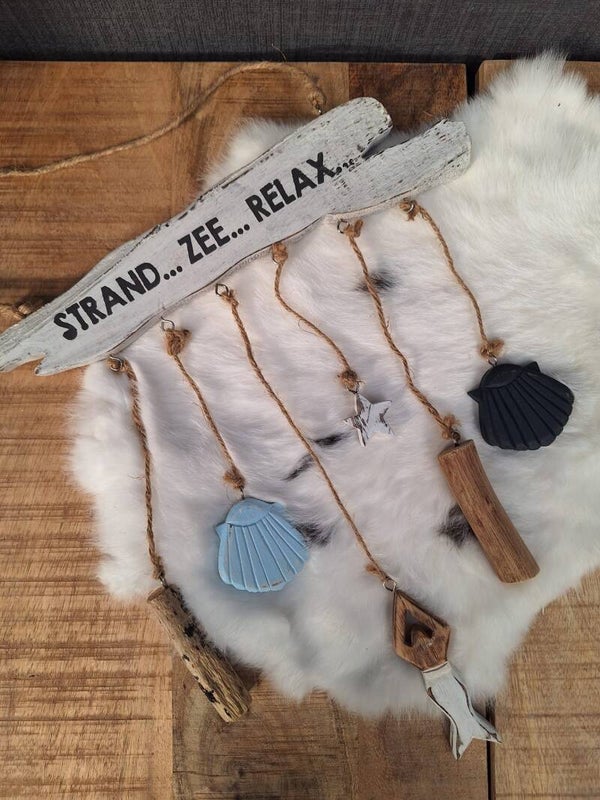 Hanger Strand Zee Relax | Maritieme Stranddecoratie in Zeekleuren