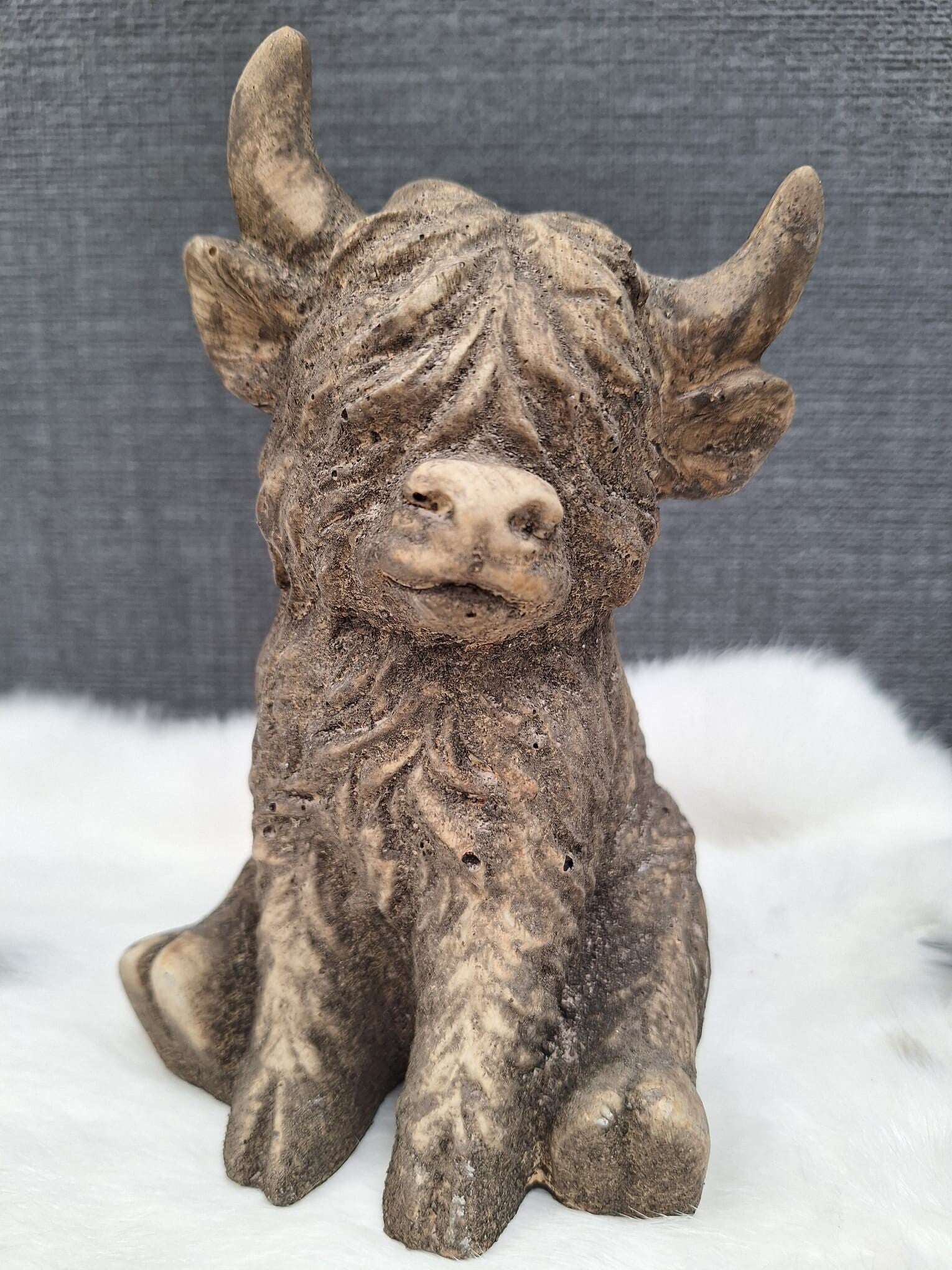 Schotse Hooglander Beeld – Bruin Polystone