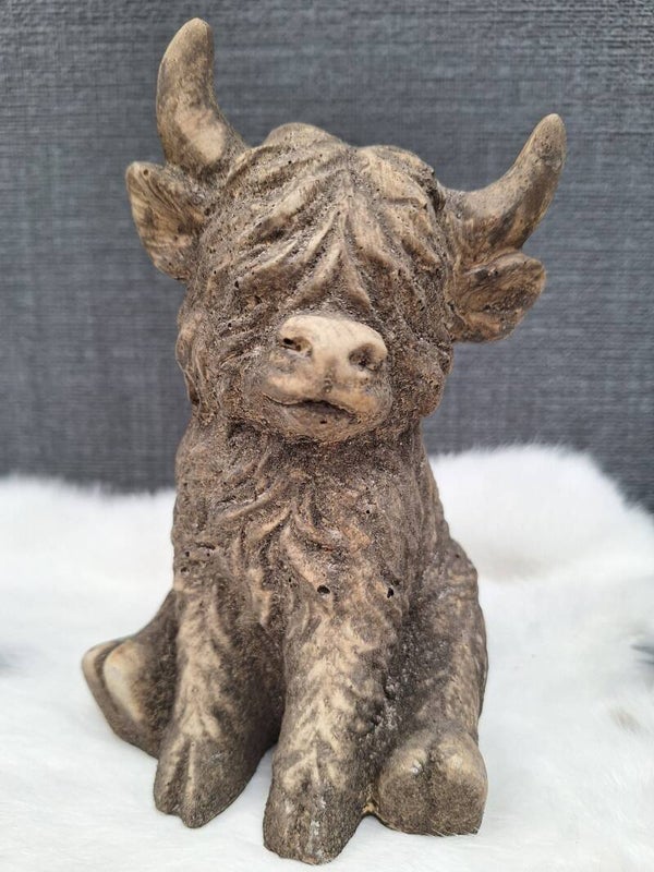 Schotse Hooglander Beeld – Bruin Polystone