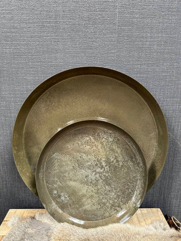 Metalen Dienblad Olijfgroen | 2 maten