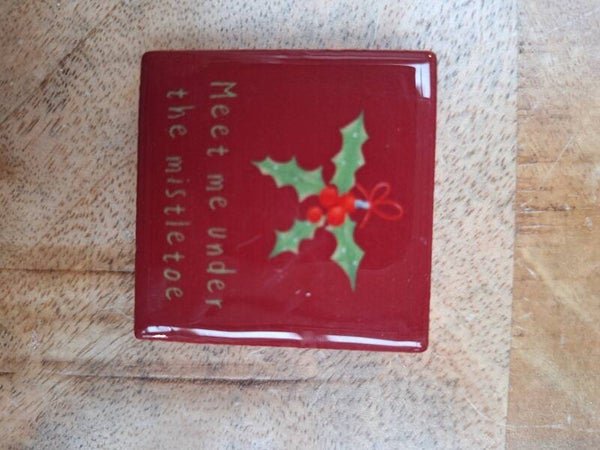 Magneet tegeltje | Meet me under the Mistletoe