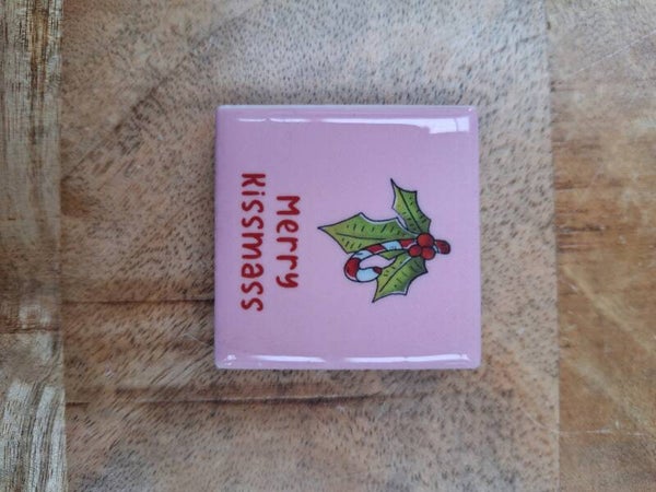 Magneet tegeltje | Merry Kissmas
