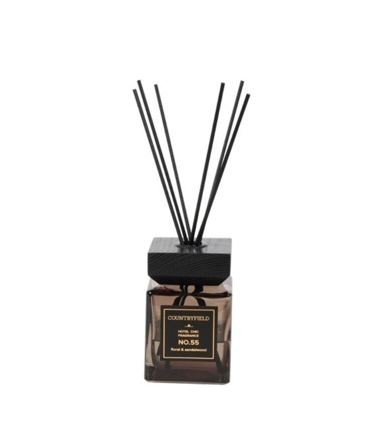 Hotel chic Geurstokjes vk Antraciet | No.55 Floral & Sandelwood | 200 ml
