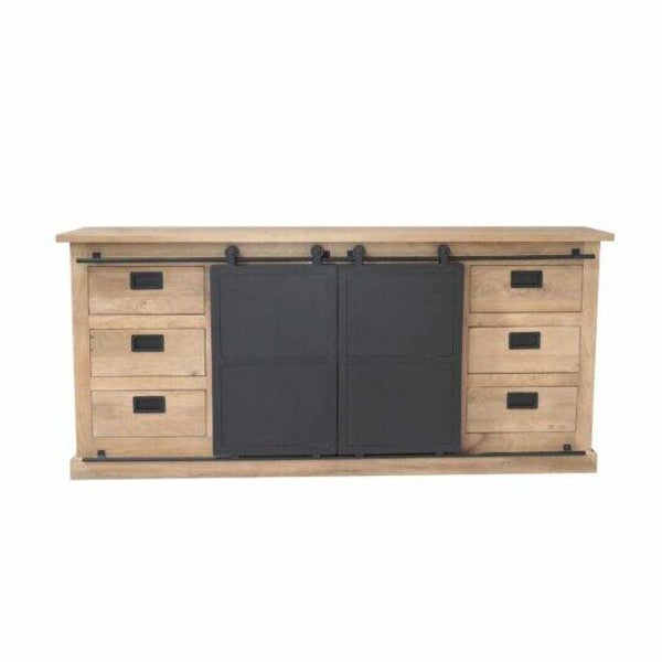 Dressoir Fresno | Mangohout en metaal  | 200 CM