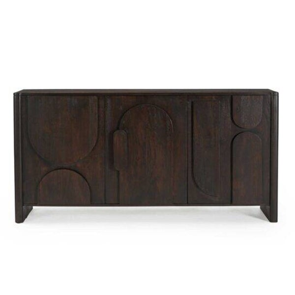 Dressoir Zana 160 cm – Bruin Mangohout met Organisch Design