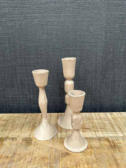 Kaarsenstandaard | Sand | 3 Maten | Beige