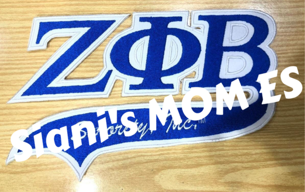 ZPB (Zeta Phi Beta)  Adhesive back Patch