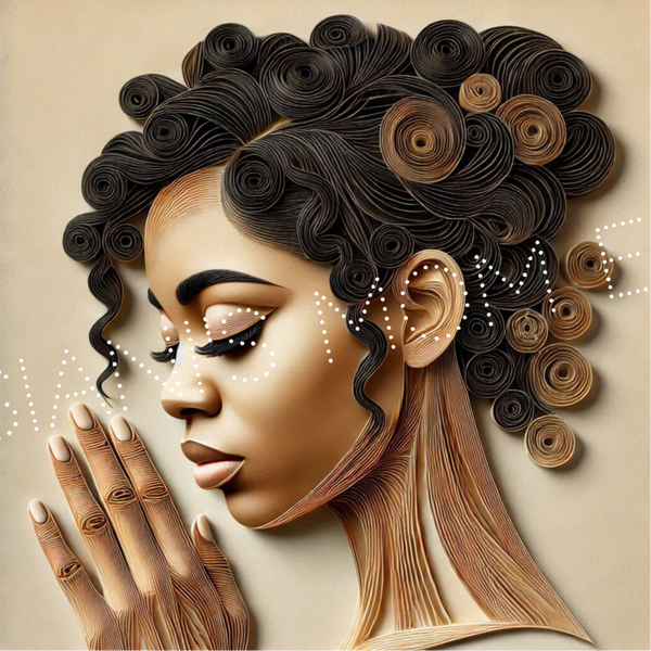 African American Praying Quill Lady #8
