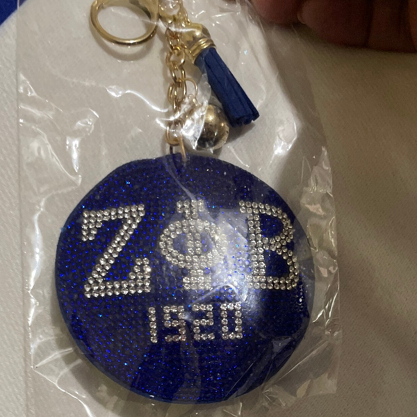 ZPB rhinestone key fob chain