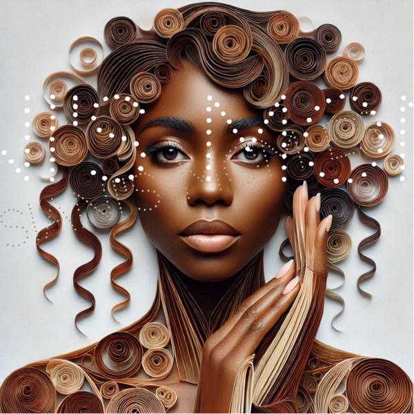 African American Praying Quill Lady #15