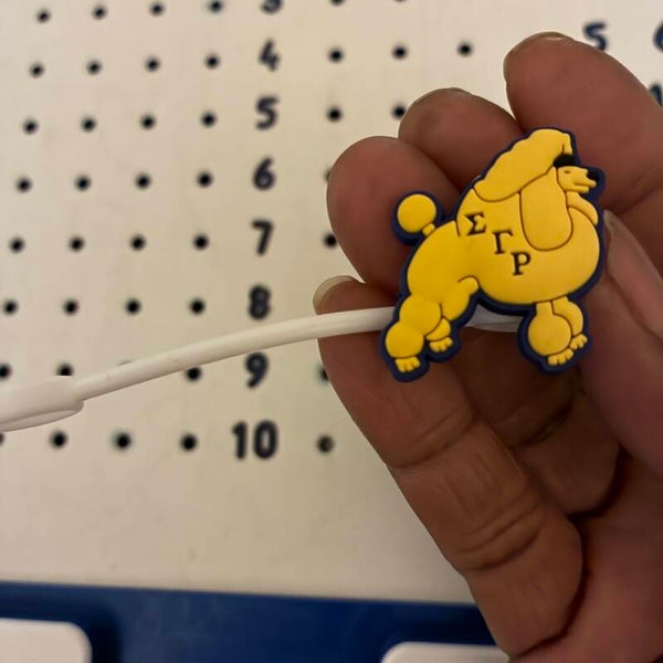 Poodle straw cover