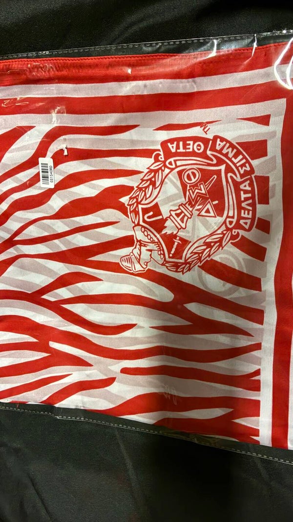 DST Striped satin scarf