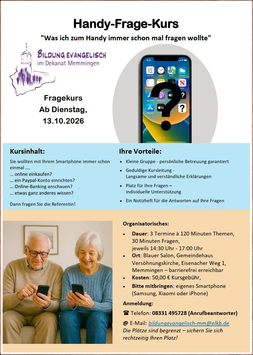 Informatiionen zum Fragekurs