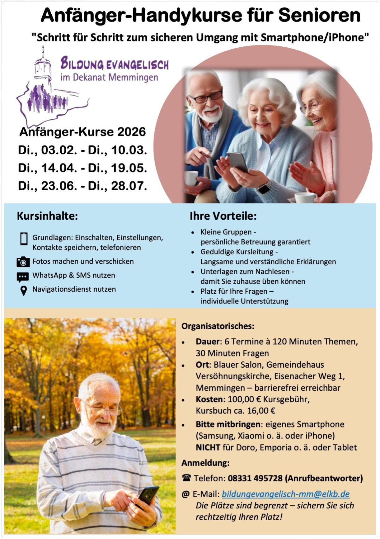 Werbung für Anfängerkurse