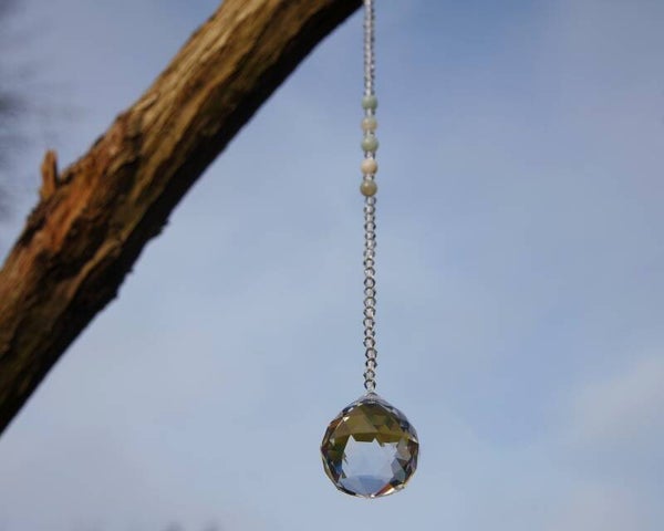 Amazonite Crystal Suncatcher 30mm