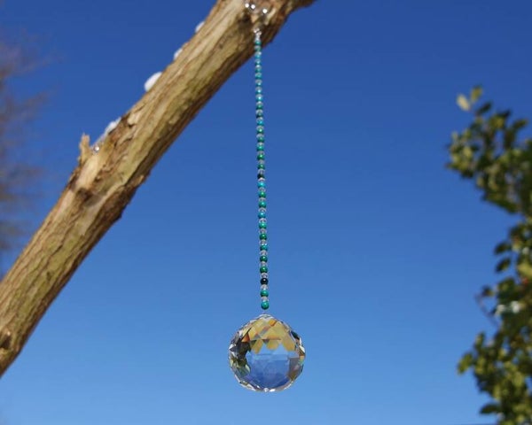 Chrysocolla Crystal Suncatcher 40mm