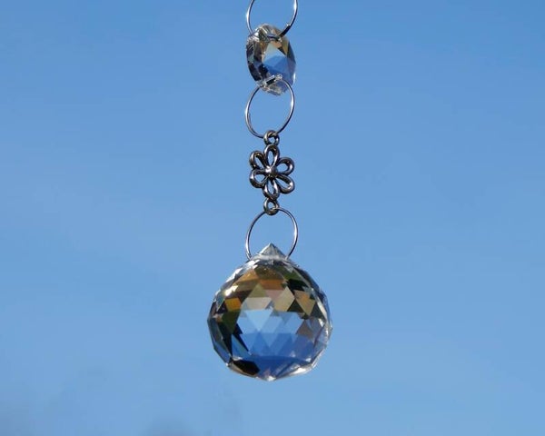 Flower & Crystal Suncatcher 20mm