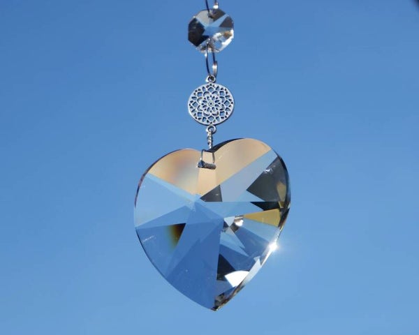 Crystal Heart Suncatcher