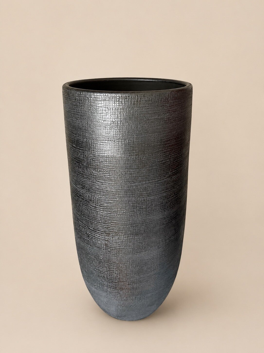 Bloempot Croco zilver - rond