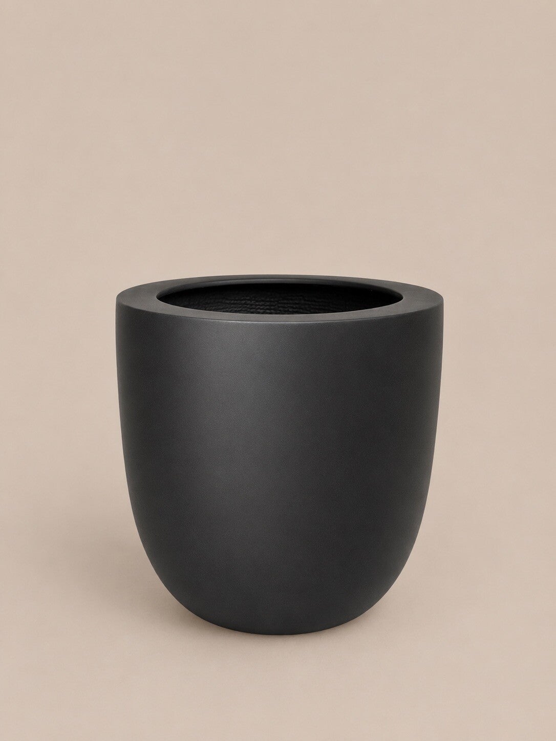Bloempot mat zwart - rond
